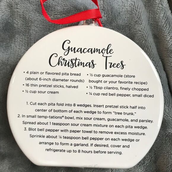 Temptations by Tara Holiday Ornament Recipe Penguin Guacamole Christmas Trees - Picture 4 of 6